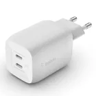 Belkin Podwójna ładowarka ścienna USB-C GaN z PPS 65 W Biała