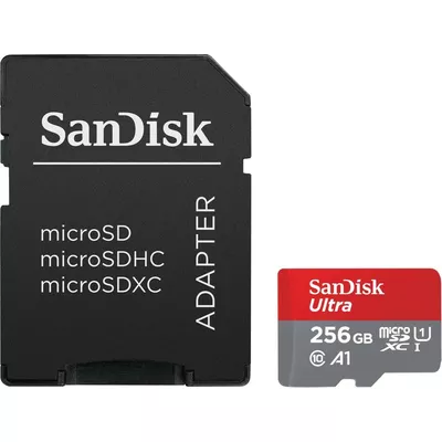 SanDisk Ultra microSDXC 256GB 150MB/s A1 + Adapter SD