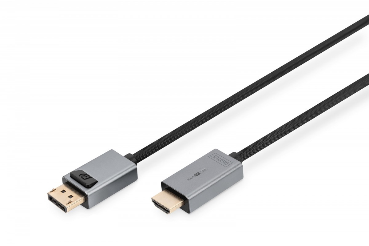 Фото - Кабель Digitus Kabel adapter DisplayPort - HDMI 4K 30Hz DP/HDMI M/M 1m 102134 