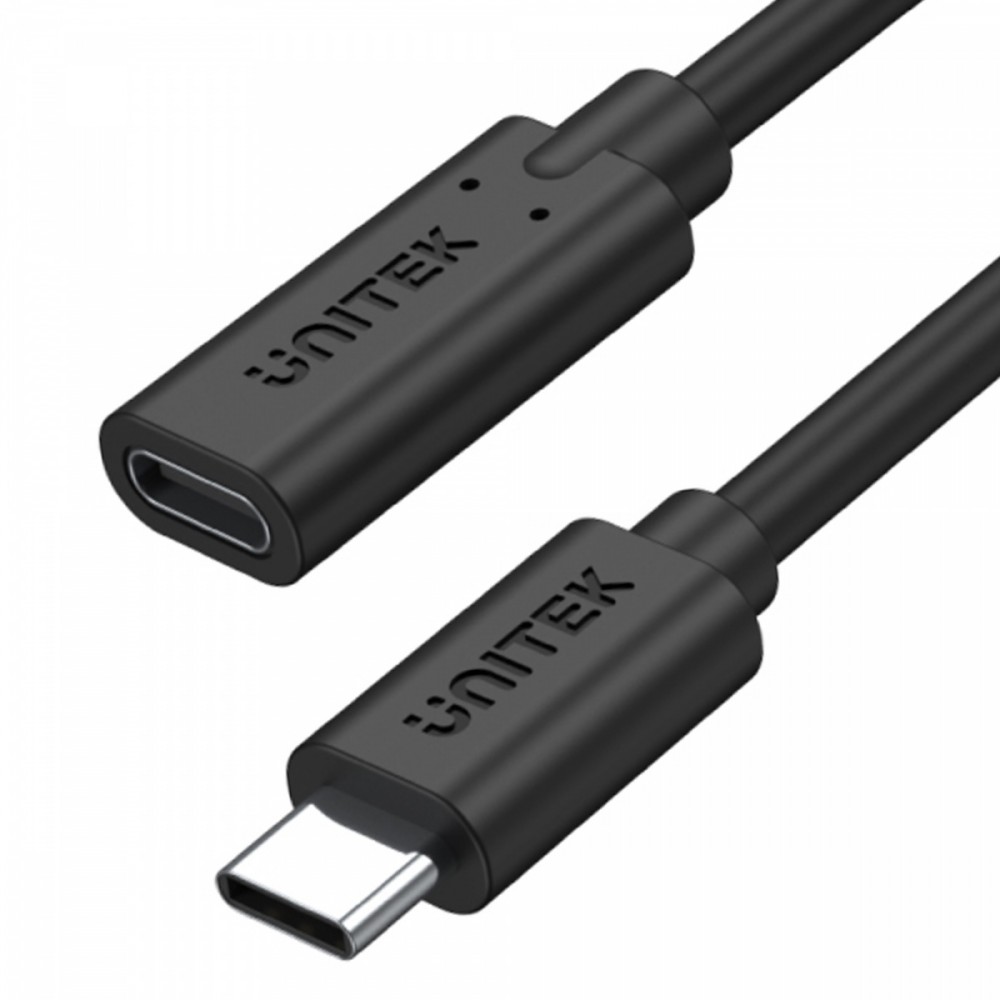 Фото - Кабель Unitek Przedłużacz USB-C 3.1 GEN 2; 4K; PD 100W;M/F; 1,5m; C14086BK-1,5M 1 