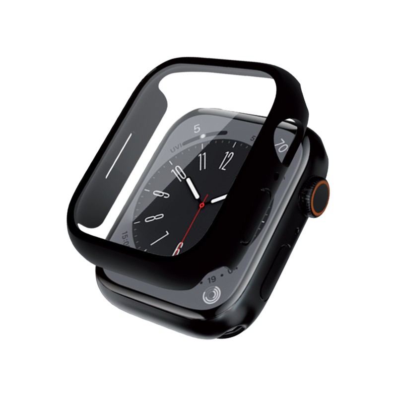 Фото - Чохол CRONG Etui ze szkłem Hybrid Watch Case Apple Watch 45mm Czarne 121069 