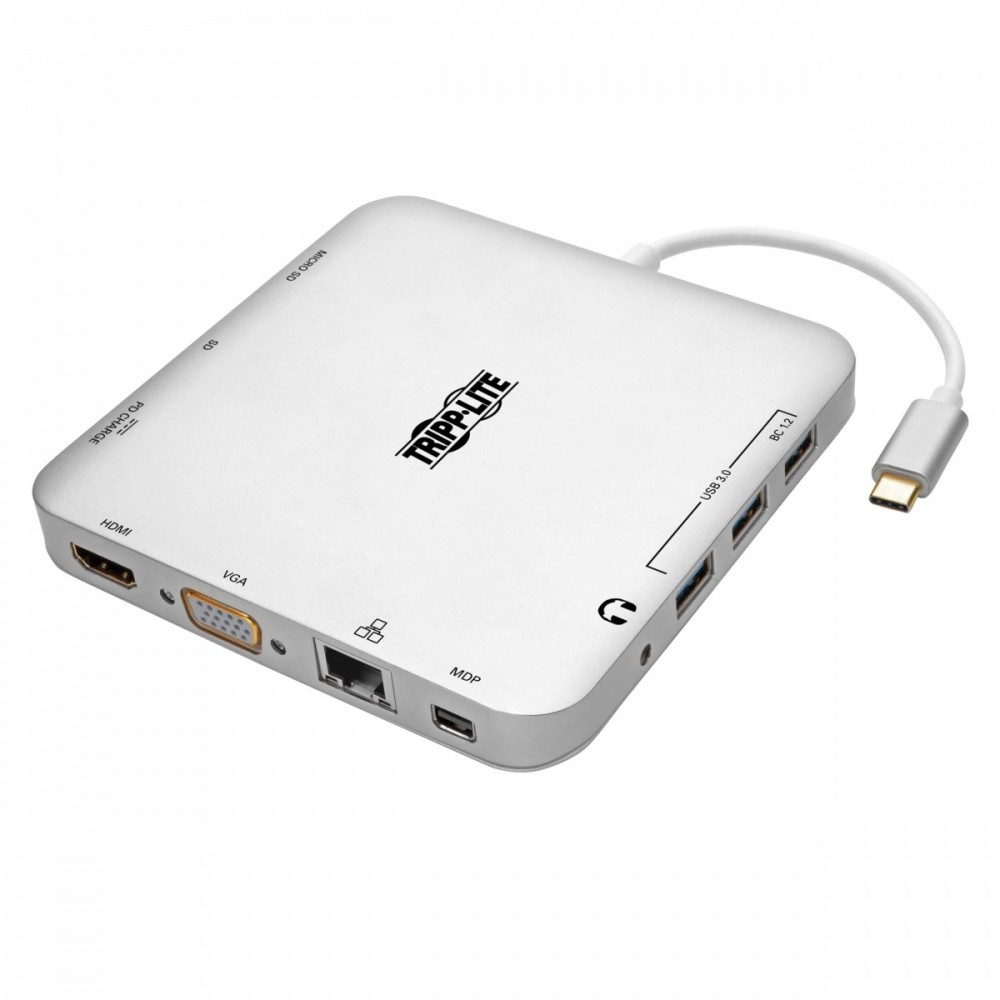 Фото - Підставка для ноутбука Eaton Stacja dokująca USB-C, podwójny wyświetlacz 4K HDMI/mDP, VGA, USB 3. 