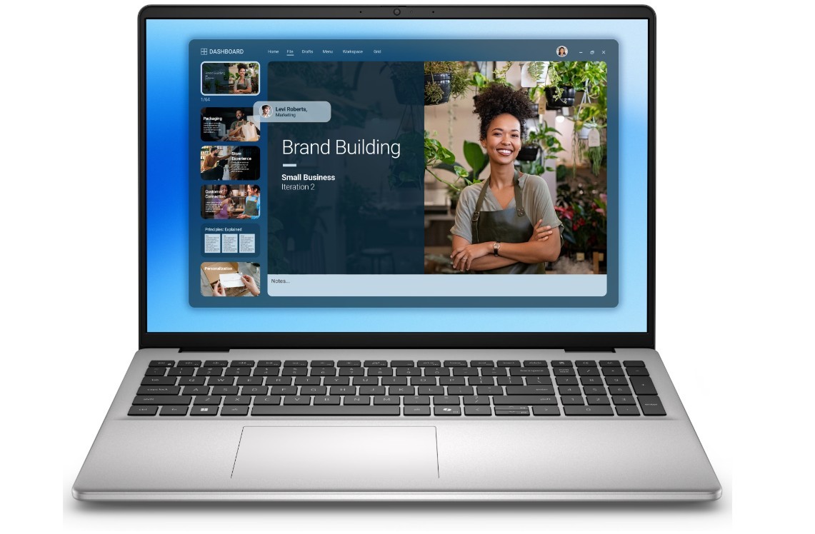 Dell Laptop Dell 16 DC16251 W11P C7-150U/16GB/512GB/16.0 FHD+/Int/FgrPr/WLAN + BT/Backlit Kb/4 Cell/3YPS Platinum Silver