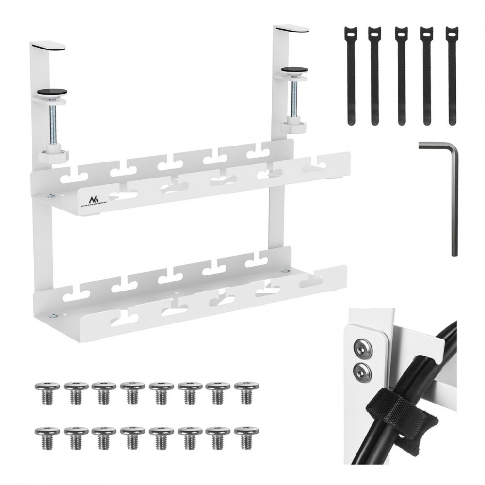 Maclean Organizer podbiurkowy na kable, MC-104W