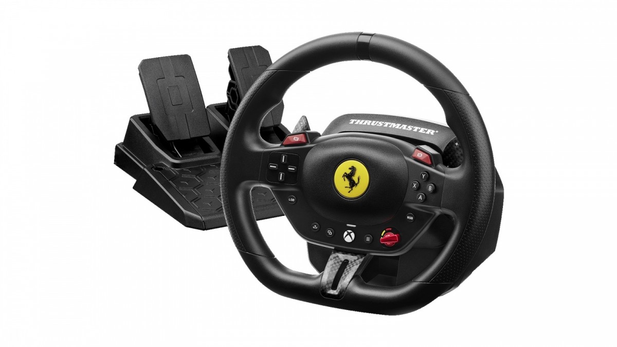 Thrustmaster T98 Ferrari 296 GTS Black USB Steering wheel + Pedals Analogue / Digital PC, Xbox One, Xbox Series S, Xbox Series X, Xbox One X, Xbox