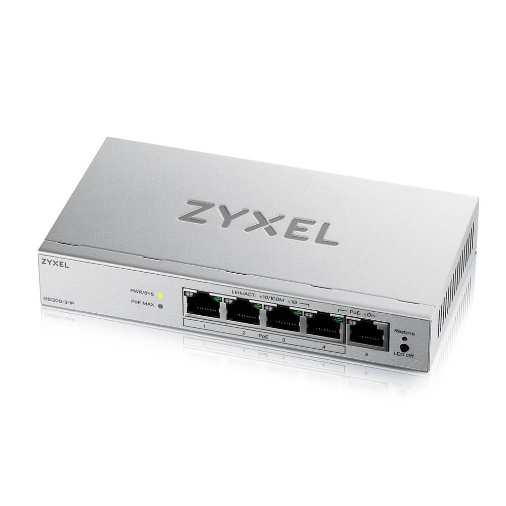 Zyxel Przełącznik POE 5xGE L2 GS1200-5HPV3-EU0101F