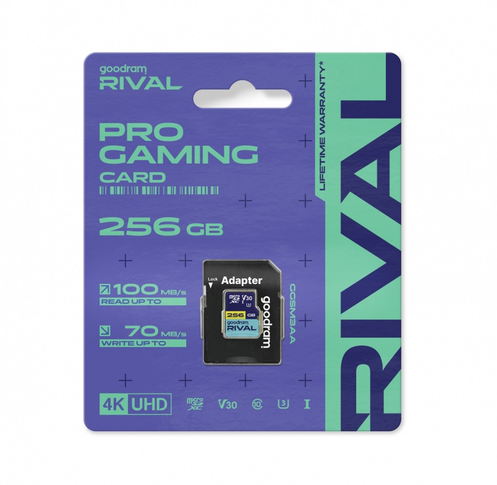 GOODRAM Karta pamięci microSD 256GB Rival UHS-I V30 U3 C10 100/70MBs