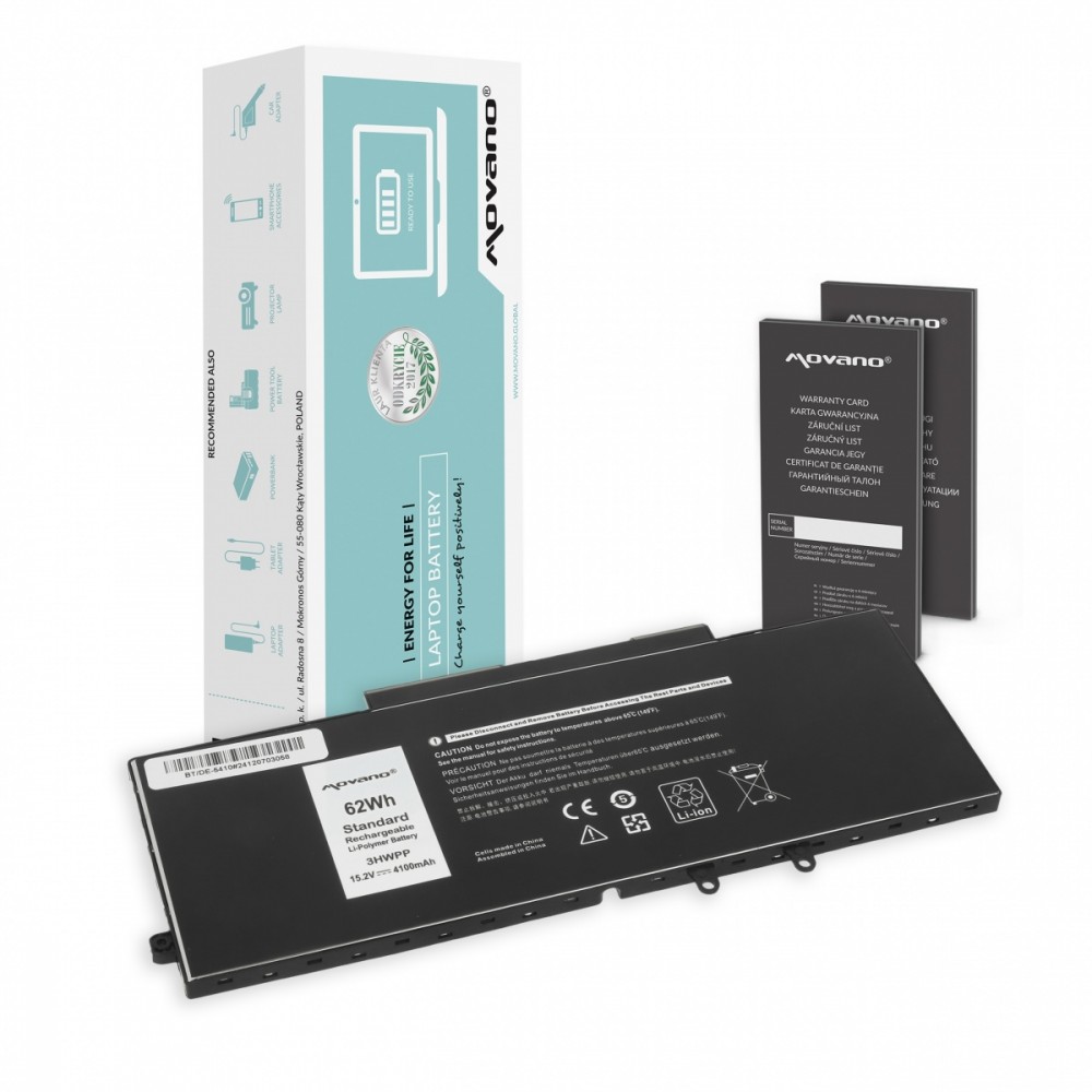 Bateria 3HWPP do Dell Precision 3541 3550 Latitude 5401 5410 5501 5510