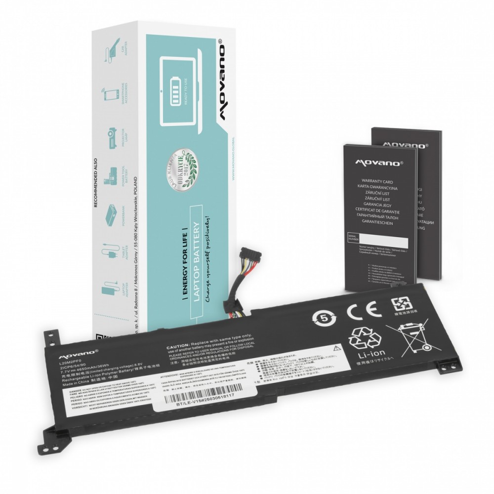 Bateria L20M2PF0 L20C2PF0 L20L2PF0 do Lenovo V14 V15 V17 G2-ALC G2-ITL