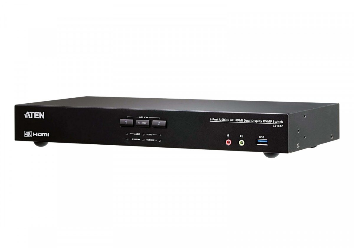 ATEN Przełącznik KVMP 2-Port USB3.0 4K HDMI Dual Display