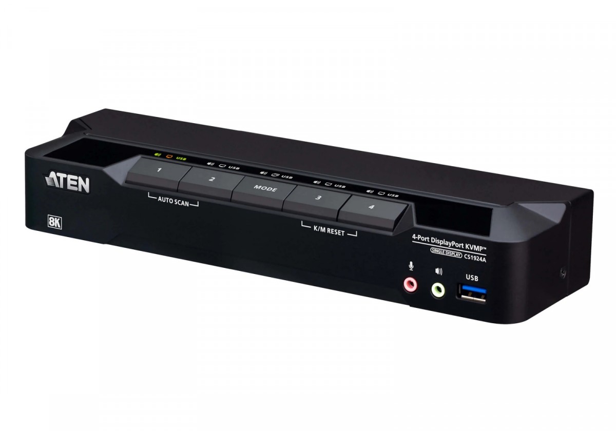 ATEN *4-Port USB 3.0 8K DisplayPort KVMP Sw