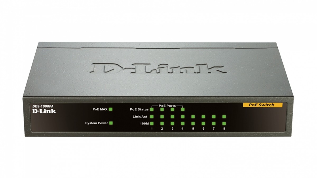 D-Link DES-1008PA 8x10/100 Desktop Switch