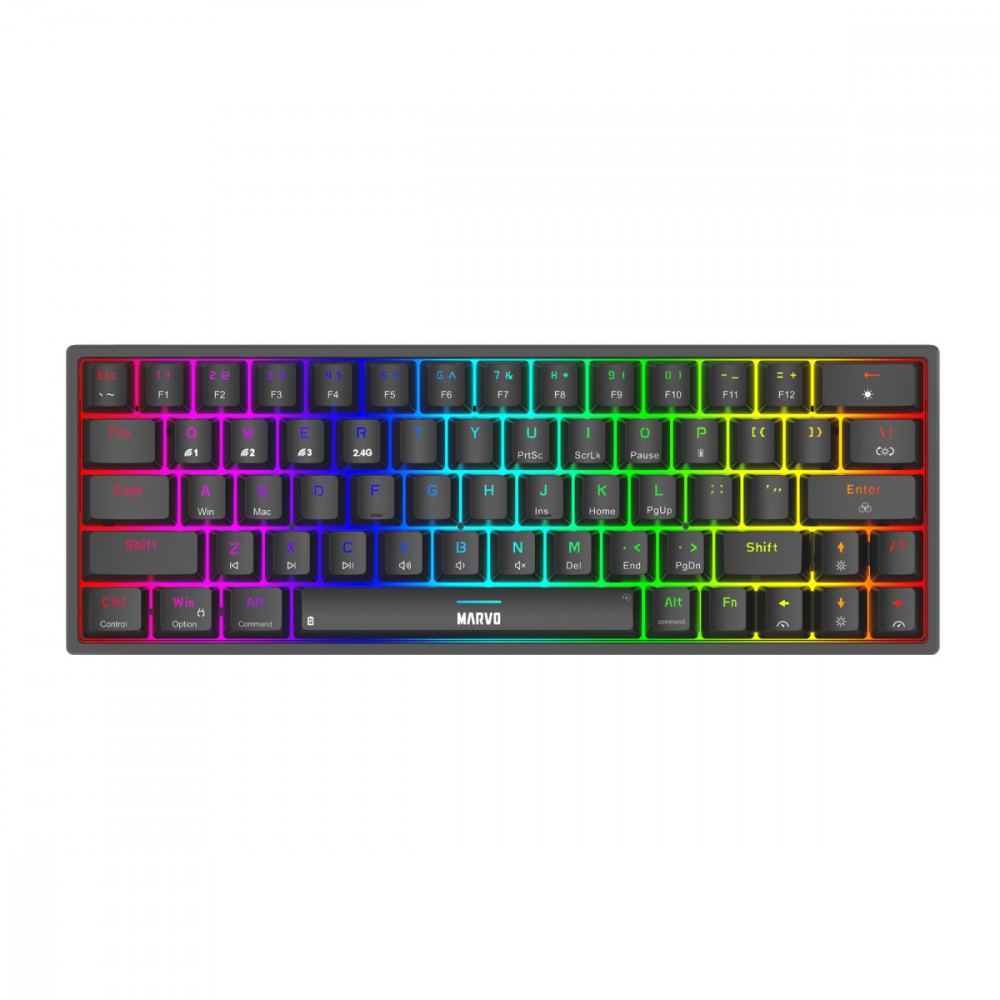 MARVO Klawiatura mechaniczna SHOGO 63W wireless czarna