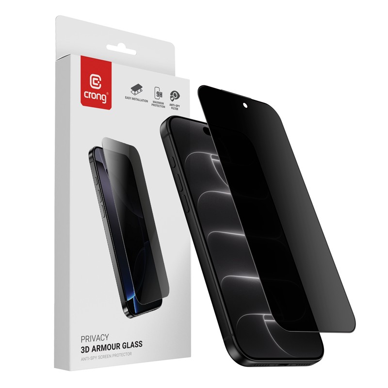 CRONG Hartowane szkło prywatyzujące Privacy 3D Armour Glass do iPhone 18 Pro