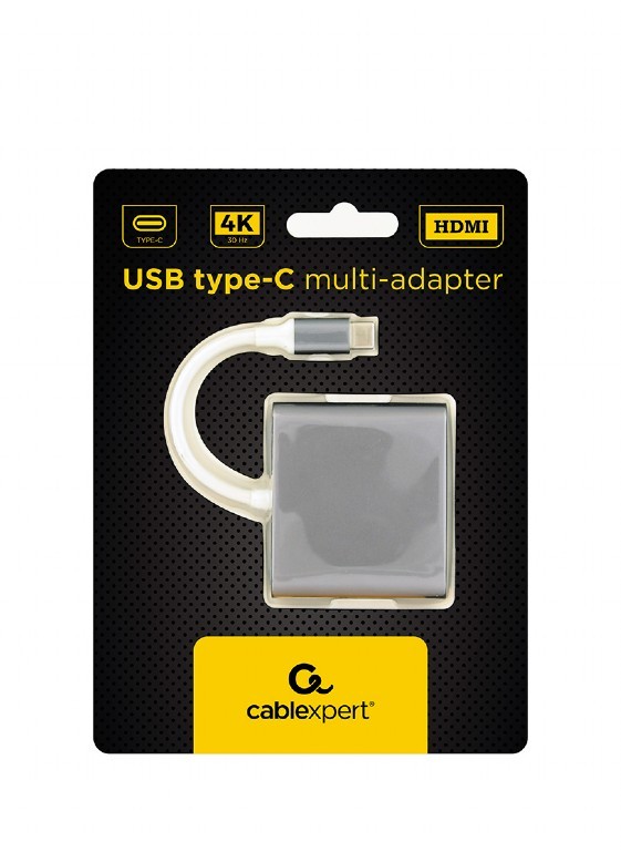 Gembird Multi-adapter USB-C- HDMI 4K, USB 3.0, PD-Zdjęcie-0