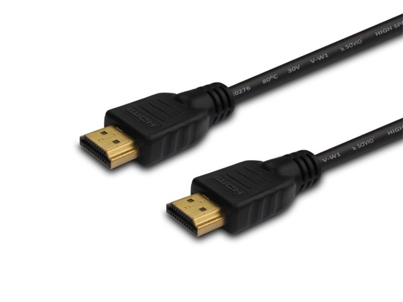 Фото - Кабель SAVIO Kabel HDMI v. 1.4, złoty 3D, 4Kx2K, 1,5m, wielopak 10szt., CL-01 919 